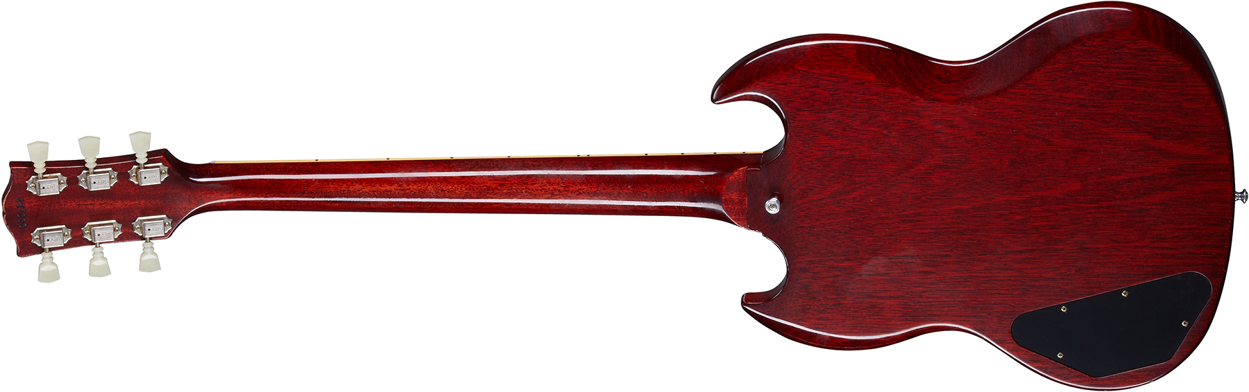Gibson Custom Shop Murphy Lab Sg Standard 1964 Maestro Reissue Trem 2h Trem Rw - Ultra Light Aged Cherry Red - Guitarra eléctrica de doble corte. - Va