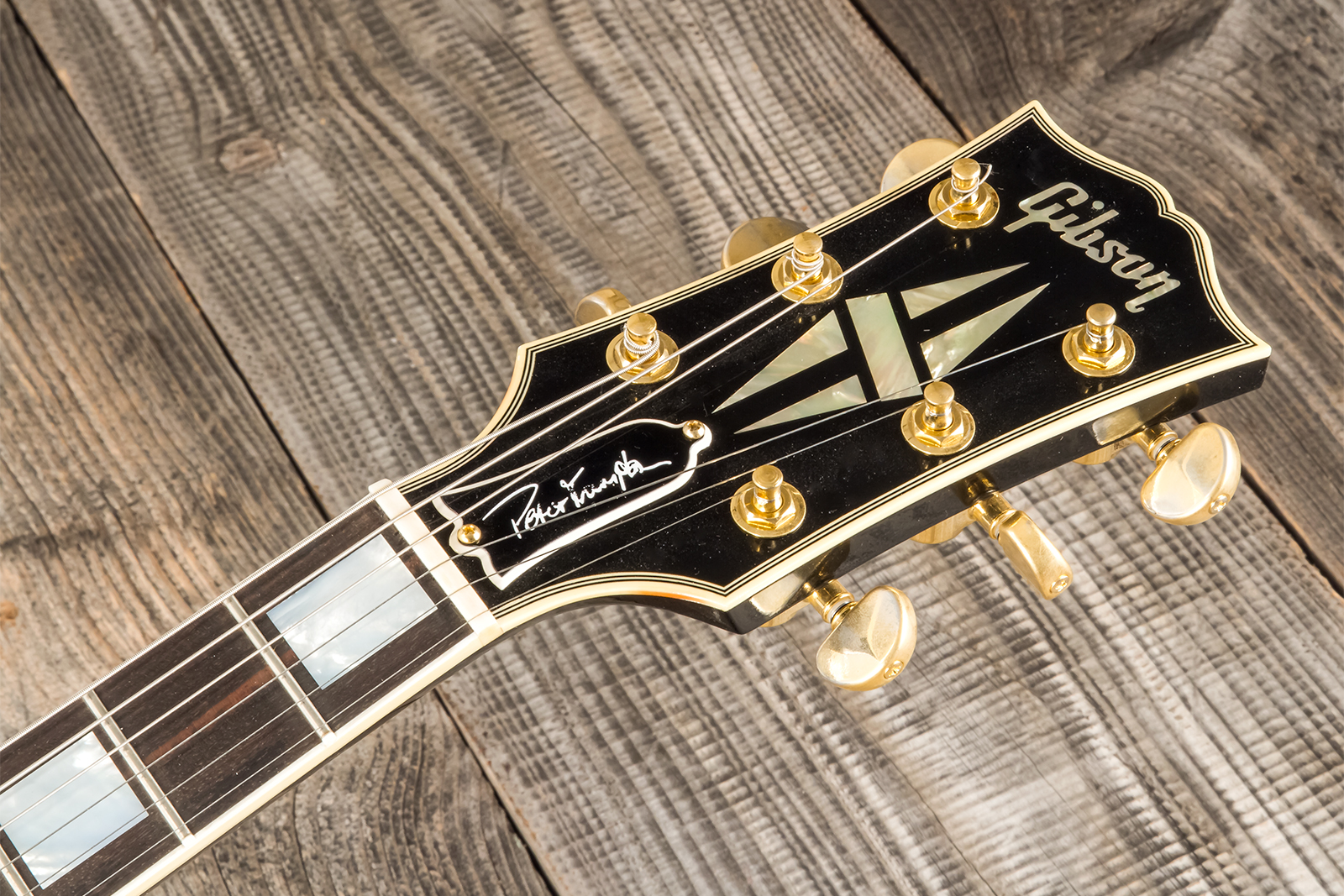 Gibson Custom Shop Peter Frampton Les Paul Custom Phenix Signature 3h Ht Eb - Vos Ebony - Enkel gesneden elektrische gitaar - Variation 12
