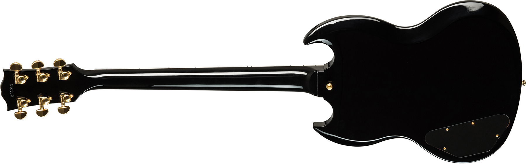 Gibson Custom Shop Sg Custom 2-pickup 2019 2h Ht Eb - Ebony - Guitarra eléctrica de doble corte. - Variation 1