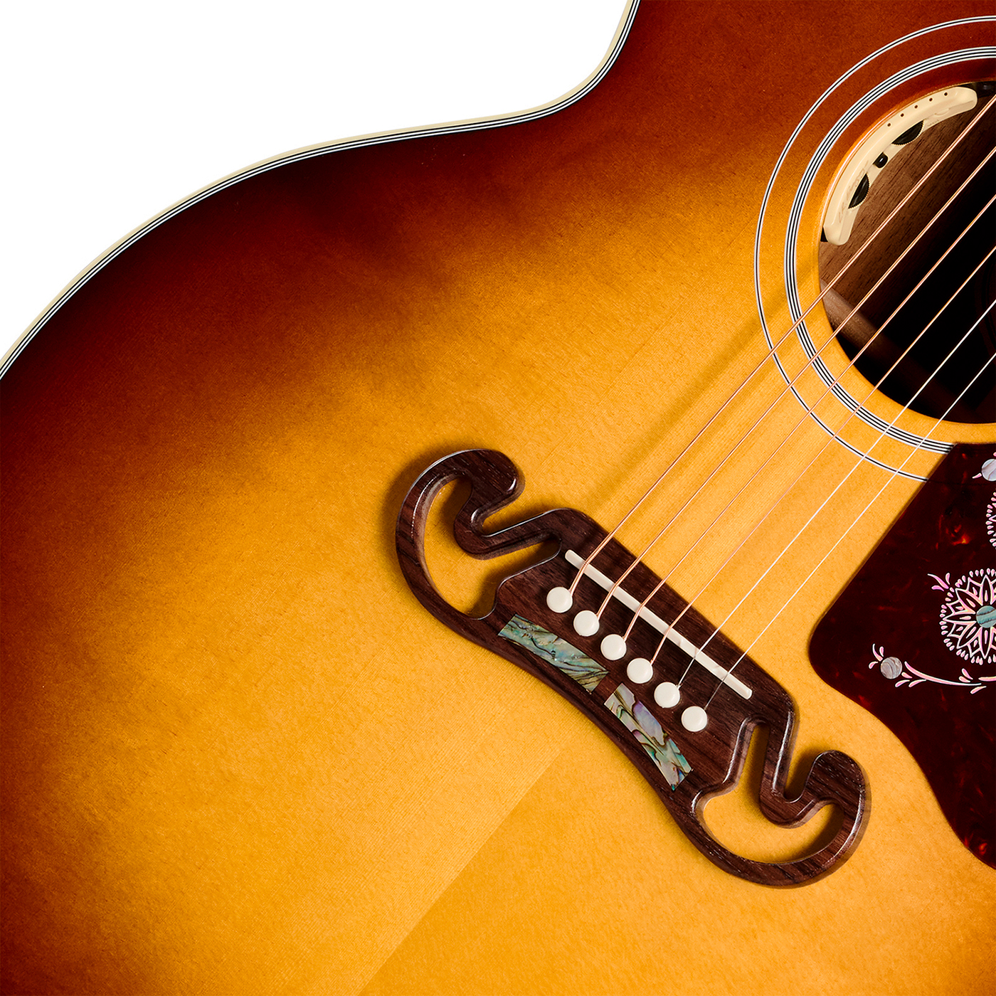 Gibson Custom Shop Sj200 Elegant Koa Artisan Jumbo Epicea Koa Rw - Honey Burst - Folk gitaar - Variation 3