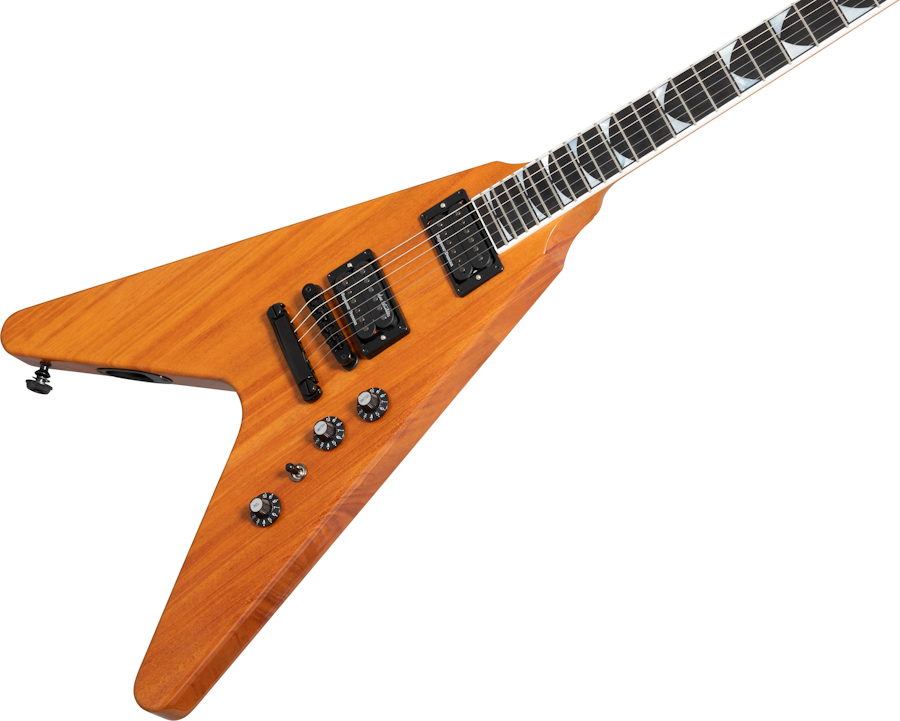 Gibson Dave Mustaine Flying V Exp Signature 2h Ht Eb - Antique Natural - Metalen elektrische gitaar - Variation 3