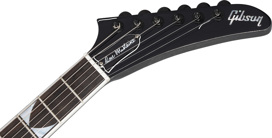 Gibson Dave Mustaine Flying V Exp Signature 2h Ht Eb - Silver Metallic - Metalen elektrische gitaar - Variation 4