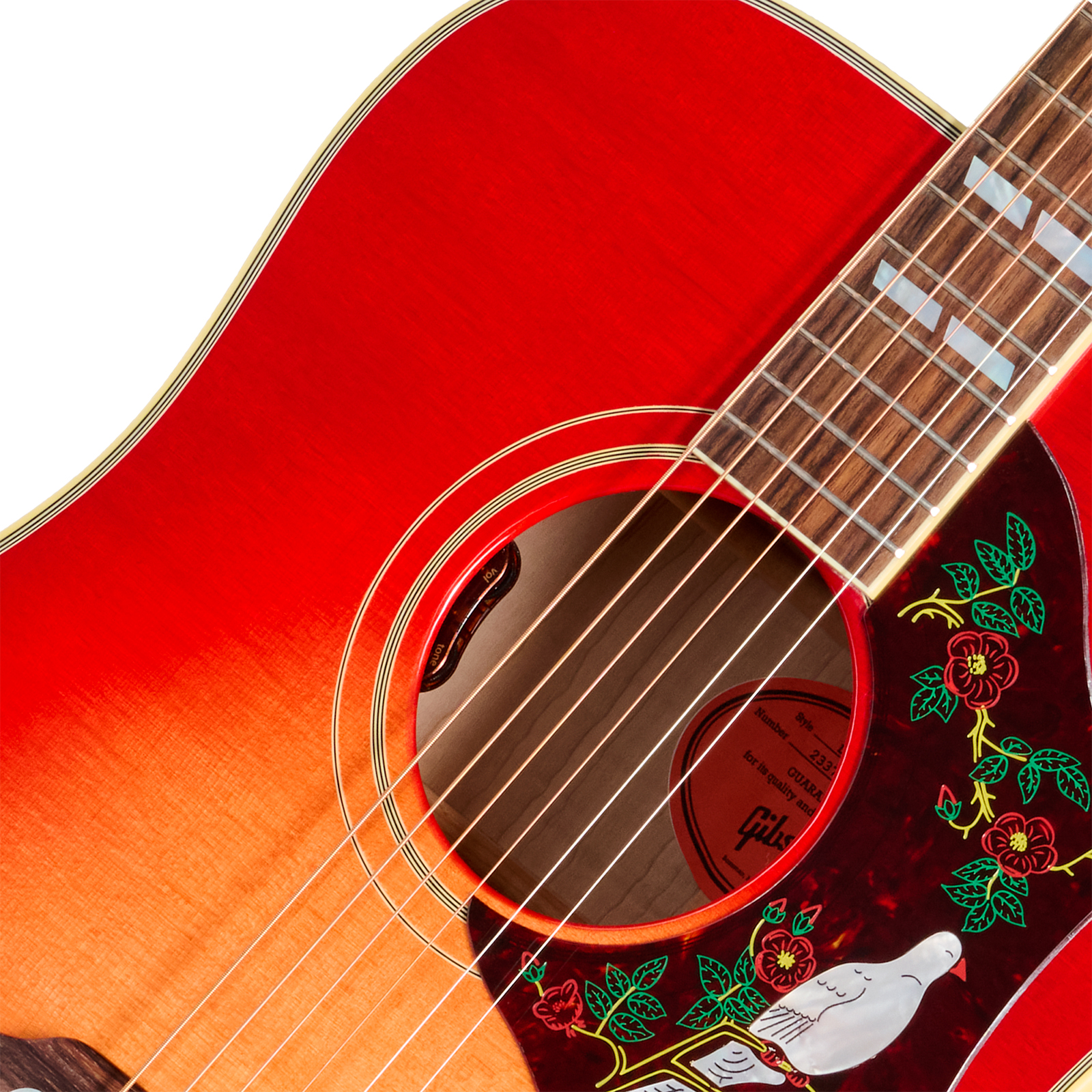 Gibson Dove Original (baggs Hifi Dna) Dreadnought Epicea Erable Rw - Vintage Cherry Sunburst - Folk gitaar - Variation 2