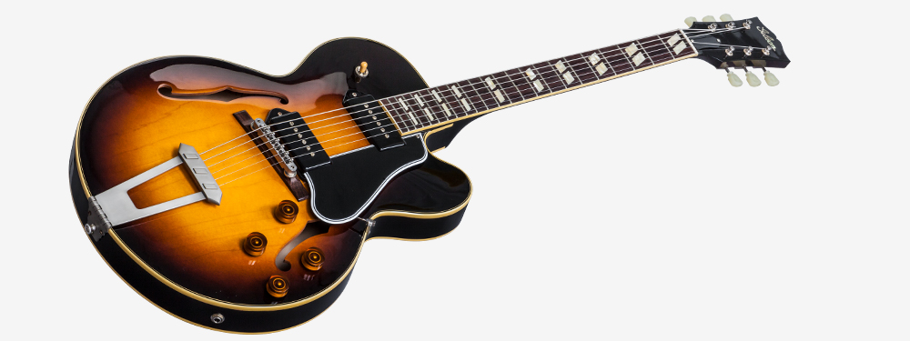 Gibson Es-275 P-90 Ltd - Vos Dark Burst - Semi hollow elektriche gitaar - Variation 1
