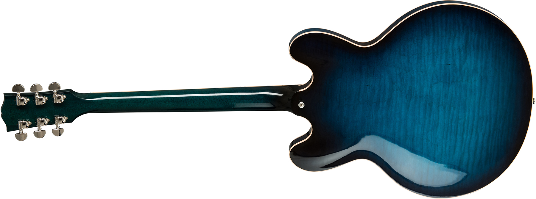 Gibson Es-335 Dot 2019 Hh Ht Rw - Blue Burst - Semi hollow elektriche gitaar - Variation 1