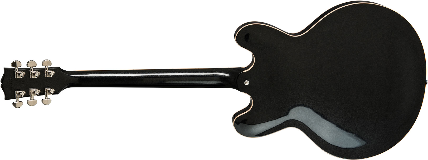 Gibson Es-335 Dot 2019 Hh Ht Rw - Graphite Metallic - Semi hollow elektriche gitaar - Variation 2