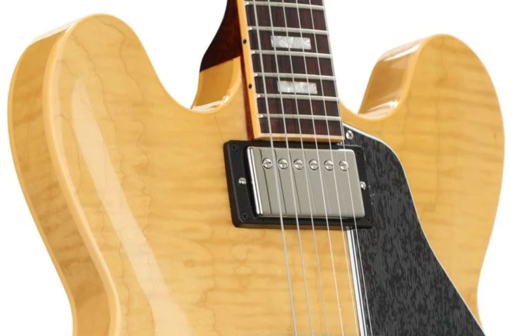 Gibson Es-335 Figured 2018 Ltd 2h Ht Rw - Dark Vintage Natural - Semi hollow elektriche gitaar - Variation 1