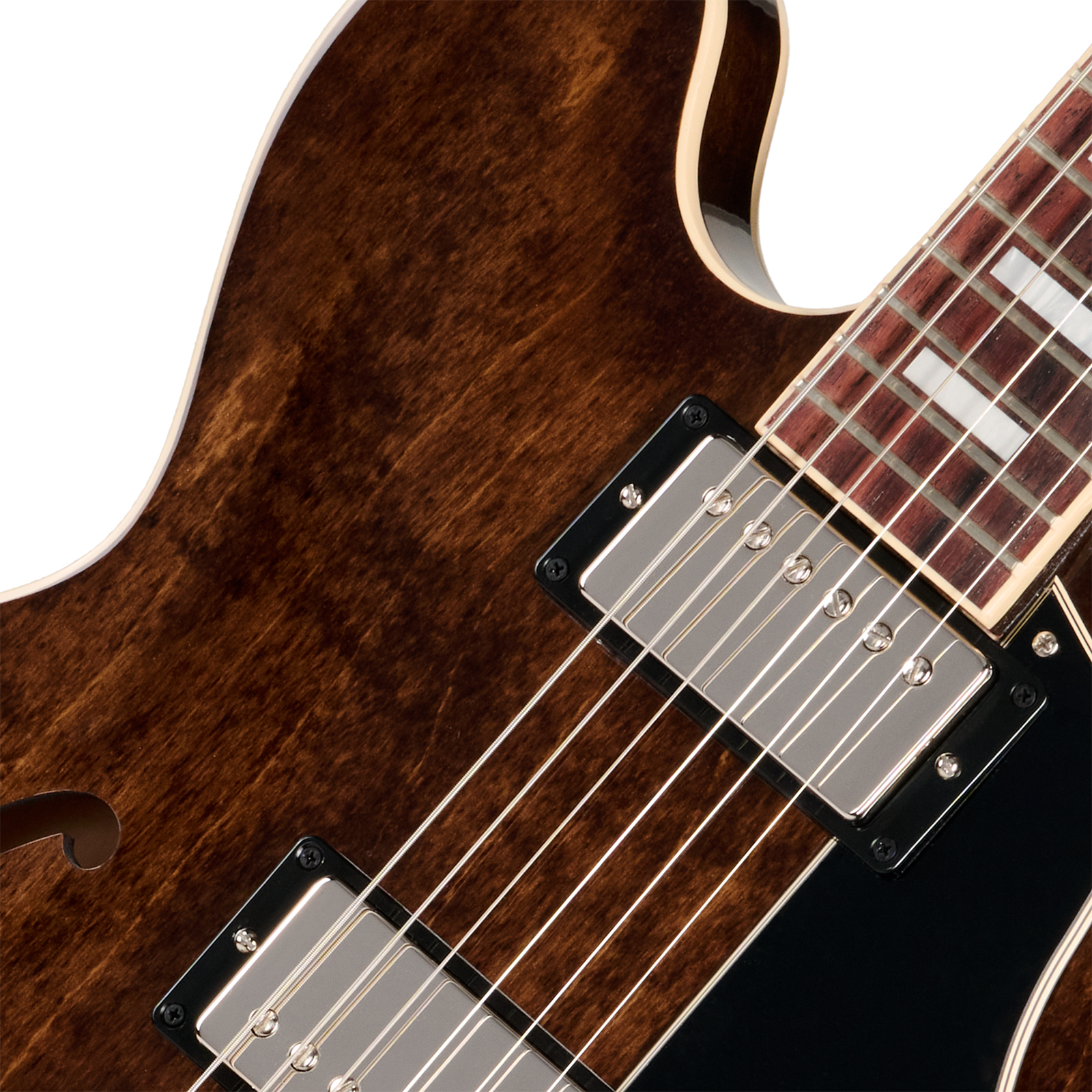 Gibson Es335 60s Usa 2h Ht Rw - Dark Walnut - Semi hollow elektriche gitaar - Variation 2