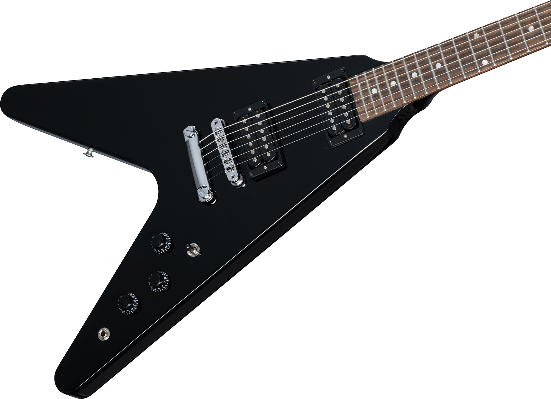 Gibson Flying V 80s 2h Ht Rw - Ebony - Metalen elektrische gitaar - Variation 3