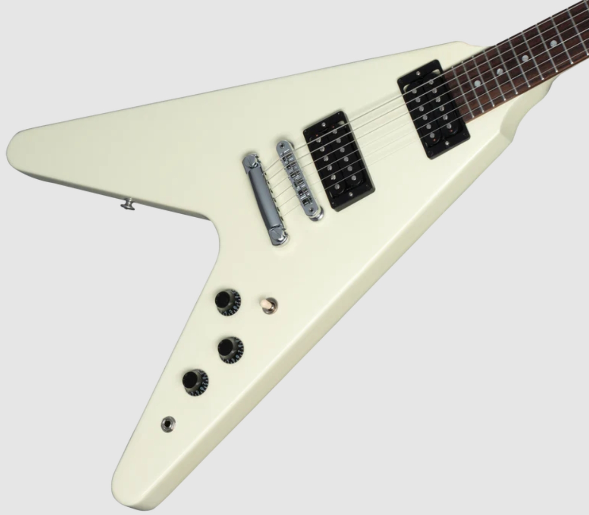 Gibson Flying V 80s 2h Ht Rw - Classic White - Retro-rock elektrische gitaar - Variation 3