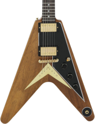 Retro-rock elektrische gitaar Gibson Custom Shop 1958 Mahogany Flying V Reissue - Vos walnut