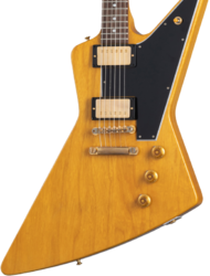Metalen elektrische gitaar Gibson Custom Shop 1958 Korina Explorer Reissue (Black Pickguard) - Vos natural