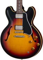 Semi hollow elektriche gitaar Gibson Custom Shop 1958 ES-335 Reissue Ltd - Murphy lab light aged tri-burst