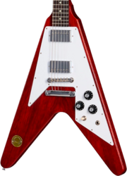 Retro-rock elektrische gitaar Gibson Custom Shop 1971 Flying V Medallion Reissue - Medallion Cherry
