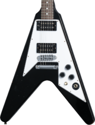 Metalen elektrische gitaar Gibson Custom Shop Kirk Hammett 1979 Flying V - Murphy lab aged ebony