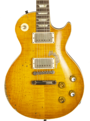 Enkel gesneden elektrische gitaar Gibson Custom Shop Kirk Hammett Greeny 1959 Les Paul Standard #932582 - Murphy Lab Aged Greeny Burst