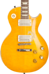 Enkel gesneden elektrische gitaar Gibson Custom Shop Kirk Hammett Greeny 1959 Les Paul Standard #933631 - Murphy Lab Aged Greeny Burst