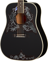 Folk gitaar Gibson Custom Shop Kirk Hammett Raven Ltd - ebony