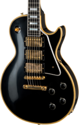 Enkel gesneden elektrische gitaar Gibson Custom Shop 1957 Les Paul Custom 3-Pickup - Vos ebony