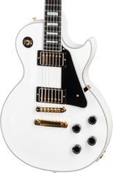 Enkel gesneden elektrische gitaar Gibson Custom Shop Les Paul Custom - Alpine white
