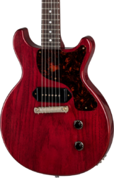 Enkel gesneden elektrische gitaar Gibson Custom Shop 1958 Les Paul Junior Double Cut Reissue - Vos cherry red