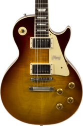 Enkel gesneden elektrische gitaar Gibson Custom Shop 1959 Les Paul Standard - Vos dark bourbon fade