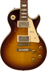 Enkel gesneden elektrische gitaar Gibson Custom Shop Burstdriver Les Paul Standard #871301 - Vos havana fade