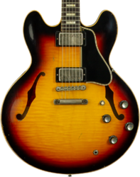 Semi hollow elektriche gitaar Gibson Custom Shop M2M 1964 ES-335 #150092 - Murphy lab light aged vintage burst