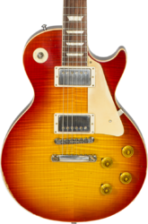 Enkel gesneden elektrische gitaar Gibson Custom Shop M2M 1958 Les Paul Standard Reissue #89849 - Heavy aged first burst
