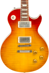 Enkel gesneden elektrische gitaar Gibson Custom Shop M2M Les Paul Standard 1959 #93133 - Vos amber burst