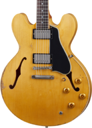 Semi hollow elektriche gitaar Gibson Custom Shop Murphy Lab 1959 ES-335 Reissue - Ultra heavy aged vintage natural