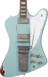 Retro-rock elektrische gitaar Gibson Custom Shop Murphy Lab 1963 Firebird V With Maestro Vibrola - Heavy aged antique frost blue