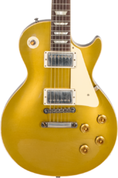Enkel gesneden elektrische gitaar Gibson Custom Shop Murphy Lab 1957 Les Paul Goldtop Reissue #721287 - Light aged double gold with dark back