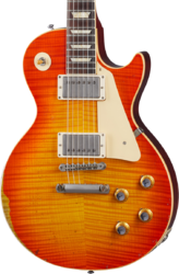 Enkel gesneden elektrische gitaar Gibson Custom Shop Murphy Lab 1960 Les Paul Standard Reissue - Heavy aged tangerine burst