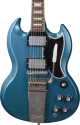 Guitarra eléctrica de doble corte. Gibson Custom Shop Murphy Lab 1964 SG Standard Maestro Reissue - Ultra light aged pelham blue