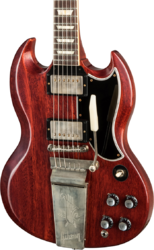 Guitarra eléctrica de doble corte. Gibson Custom Shop 1964 SG Standard Reissue W/ Maestro Vibrola - Vos cherry red