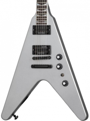 Solid body elektrische gitaar Gibson Dave Mustaine Flying V EXP - Silver metallic