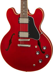 Semi hollow elektriche gitaar Gibson ES-335 Satin - Satin cherry