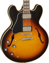 Linkshandige elektrische gitaar Gibson ES-345 LH - Vintage burst