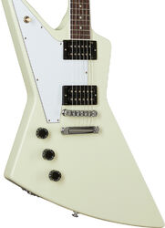 Linkshandige elektrische gitaar Gibson 70s Explorer LH - Classic white
