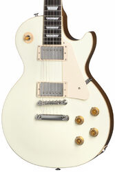 Enkel gesneden elektrische gitaar Gibson Les Paul Standard 50s Plain Top Custom Color - Classic white