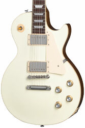 Enkel gesneden elektrische gitaar Gibson Les Paul Standard 60s Plain Top Custom Color - Classic white