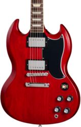 Double cut gitaar Gibson SG Standard '61 Faded w. '57 Classic Underwound - Vintage Cherry Satin