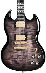 Guitarra eléctrica de doble corte. Gibson SG Supreme - Translucent ebony burst