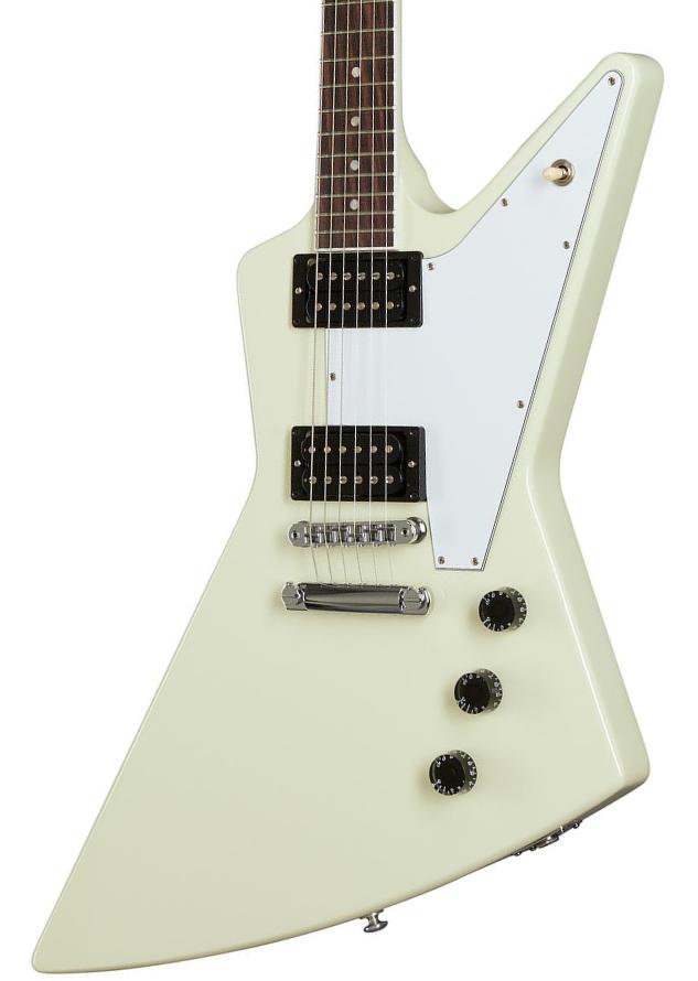 Retro-rock elektrische gitaar Gibson 70s Explorer - Classic white