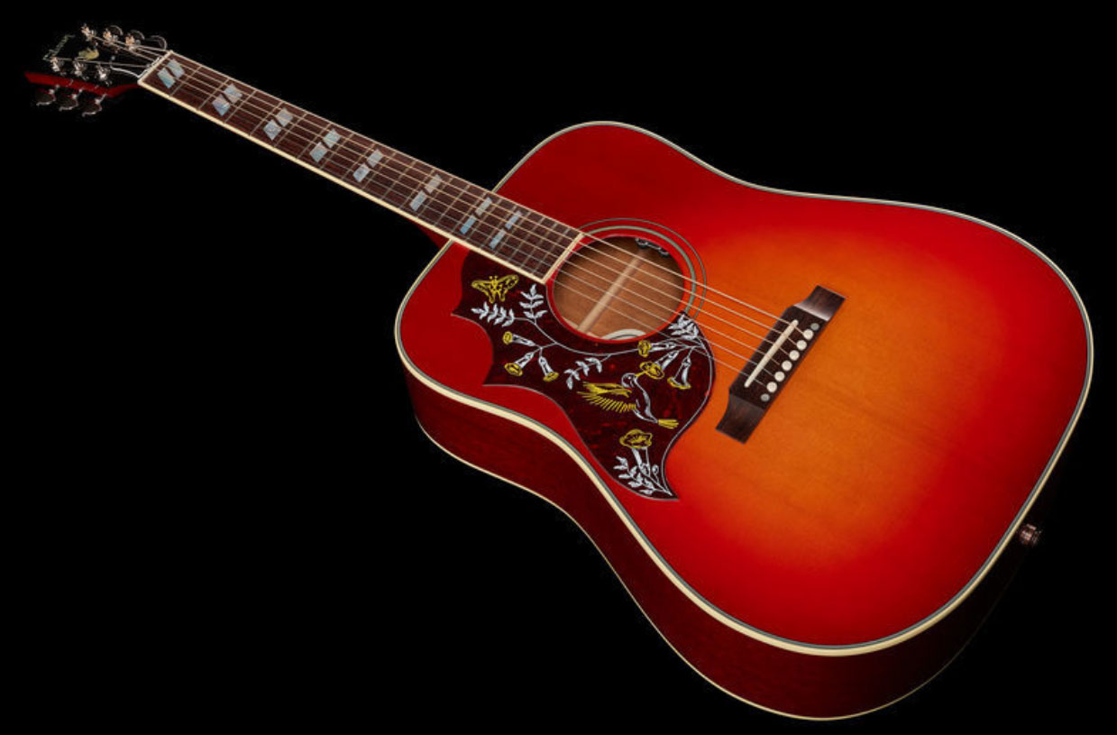Gibson Hummingbird 2019 Lh Gaucher Dreadnought Epicea Acajou Rw - Vintage Cherry Sunburst - Elektro-akoestische gitaar - Variation 1