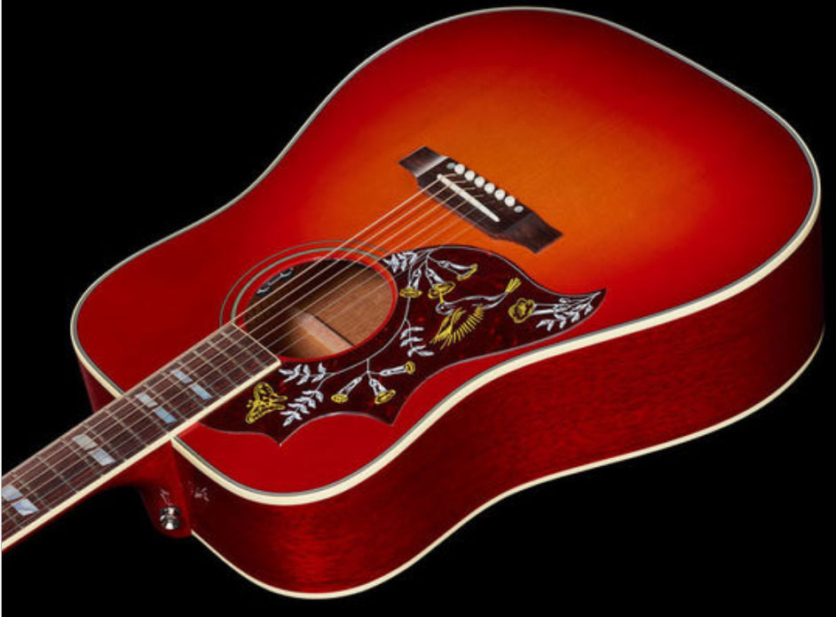 Gibson Hummingbird 2019 Lh Gaucher Dreadnought Epicea Acajou Rw - Vintage Cherry Sunburst - Elektro-akoestische gitaar - Variation 2