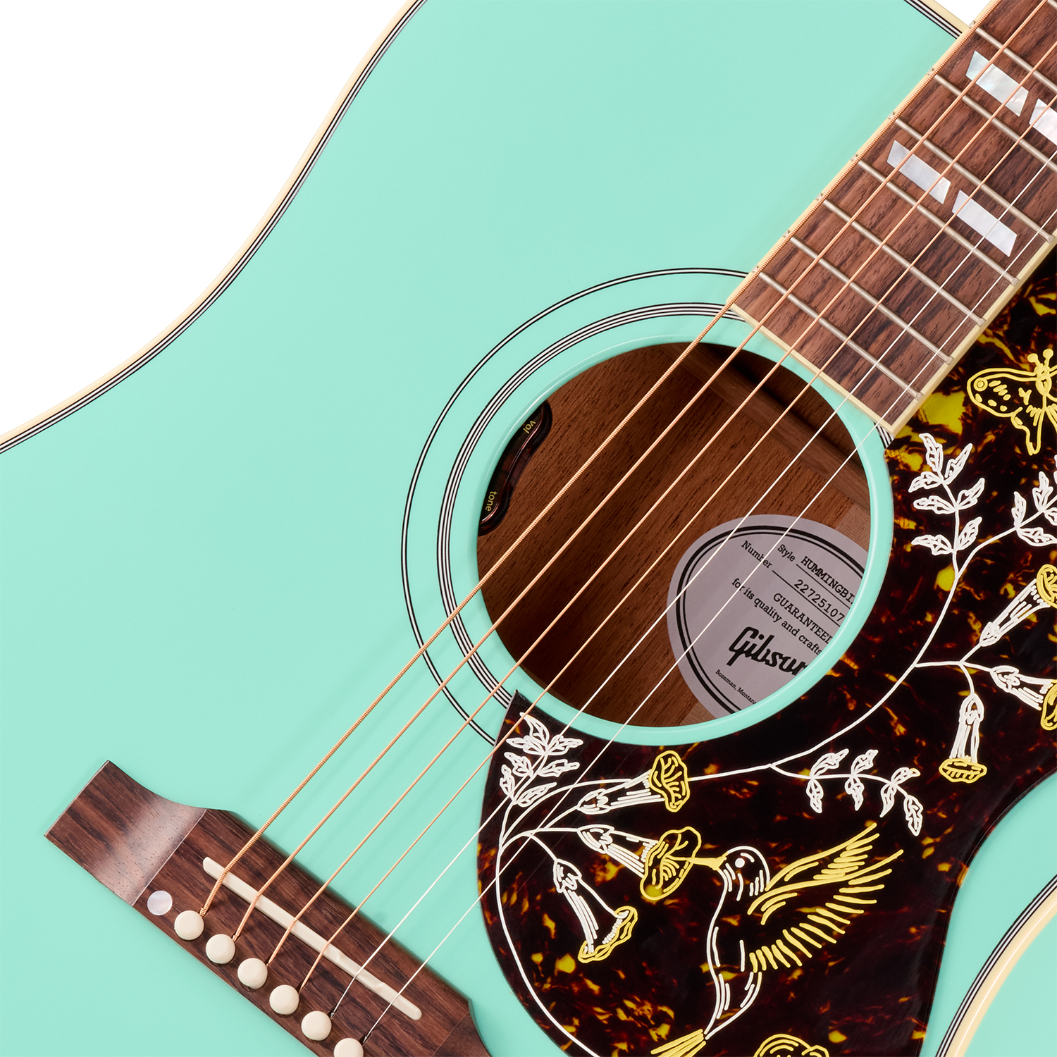 Gibson Hummingbird Standard (baggs Hifi Dna) Dreadnought Epicea Acajou Rw - Southwestern Turquoise - Folk gitaar - Variation 2