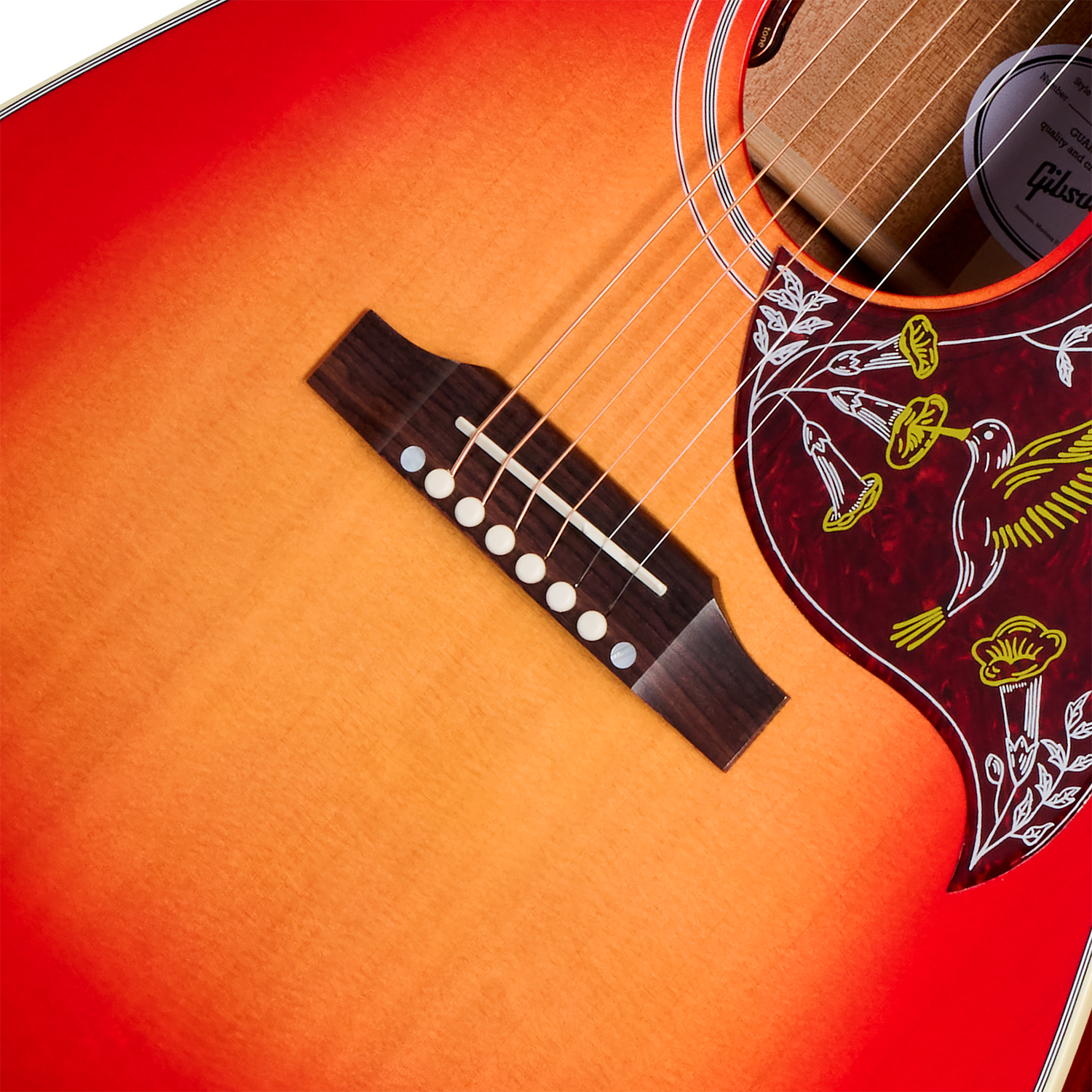 Gibson Hummingbird Standard (baggs Hifi Dna) Dreadnought Epicea Acajou Rw - Vintage Cherry Sunburst - Folk gitaar - Variation 3