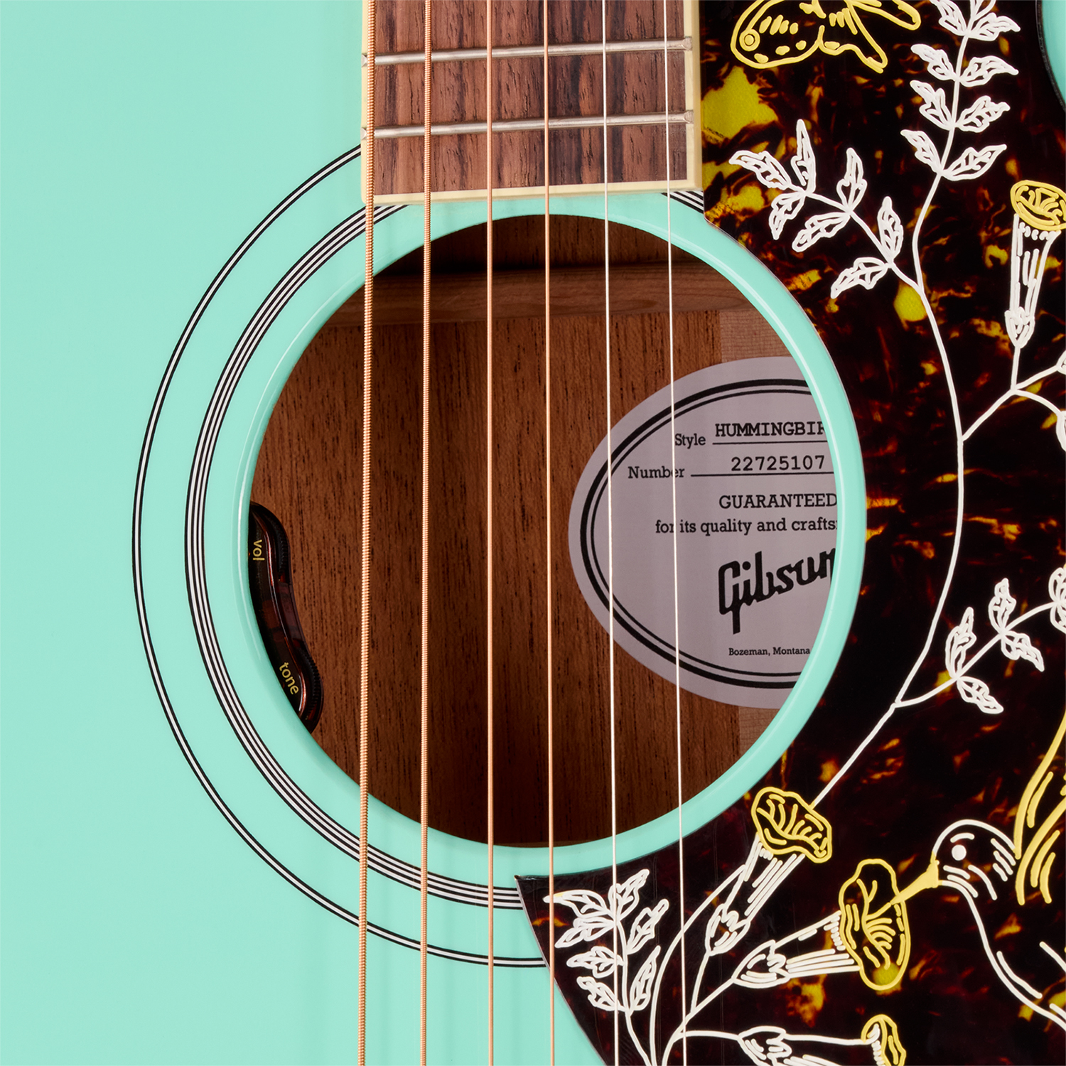 Gibson Hummingbird Standard (baggs Hifi Dna) Dreadnought Epicea Acajou Rw - Southwestern Turquoise - Folk gitaar - Variation 4